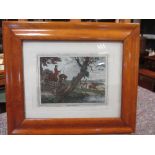 A set of ten maple framed sporting prints, 12 x 17cm (10)