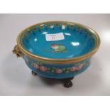 Attributed to Minton, a small blue ground bowl 14cm wide