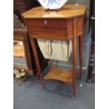 A Victorian mahogany work table, 80cm high