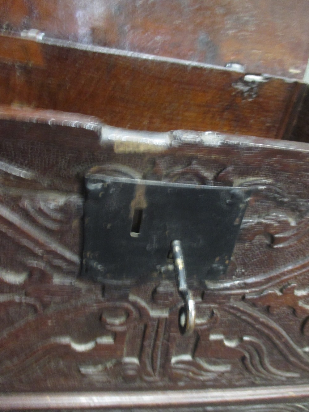 An oak bible box on later stand - Image 4 of 6