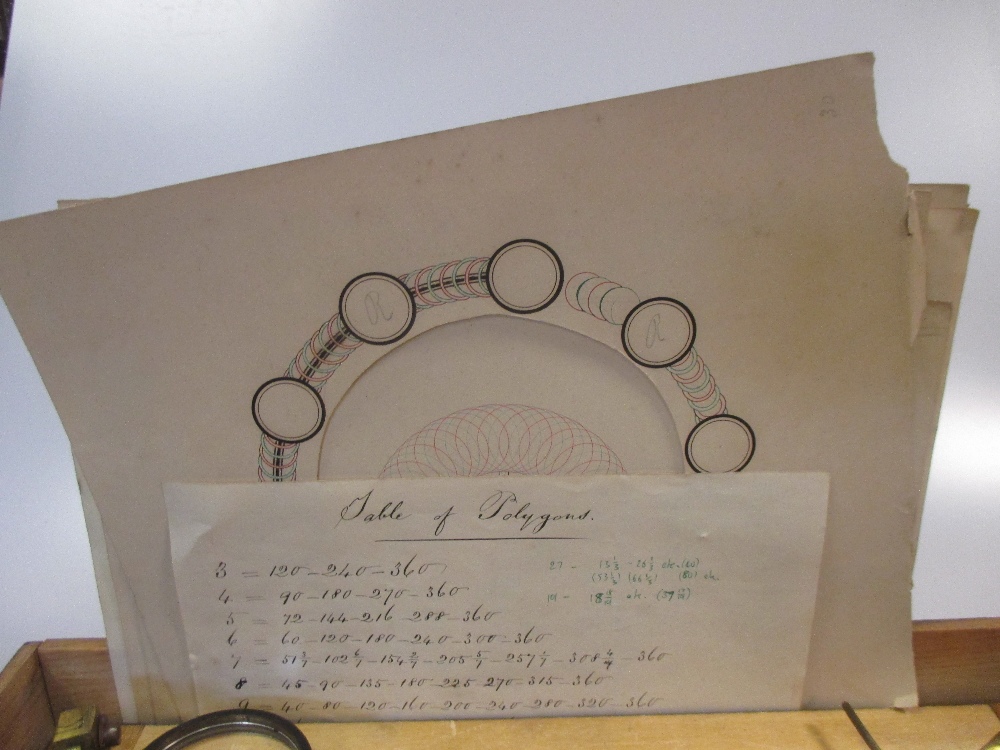 A brass spirograph made up from a 19th century protractor and drawing instruments - Image 3 of 4