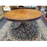 A Regency and later mahogany breakfast table, 122cm wide