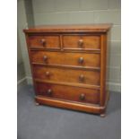 A Victorian mahogany chest of drawers, 119 x 114 x 52cm