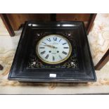 A 19th century French wall clock by F L Hausburg 49 x 49cm