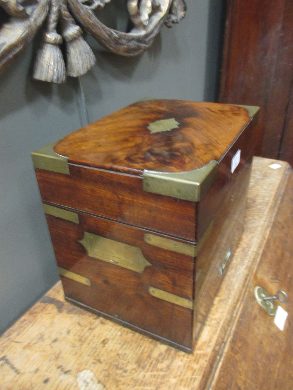 A Regency mahogany and brass bound Apothecary cabinet, 23 x 27 x 19cm - Image 4 of 4