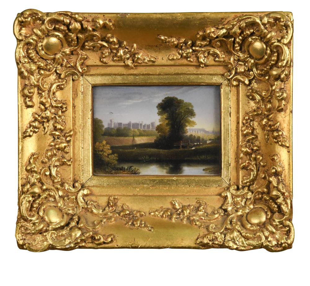 A pair of Worcester porcelain rectangular plaques, circa 1830, each painted by Enoch Doe with - Image 2 of 2