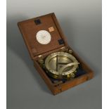 A 19th century brass and silvered equinoctial compass dial by Elliot Brothers, 449 Strand, London,