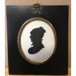 Henry Hervé (British, fl. 1801-1817) Portrait of a lady, hollow cut, 8.5 x 6.8 cm (3.5 x 2.5in);