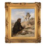 Richard Ansdell, RA (British, 1815-1885) Ferreting on Bytham Sands, Suffolk signed lower right