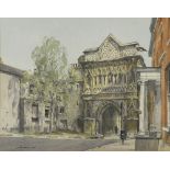 § Stanley Orchart (British, 1920-2005) The Ethelbert Gate, Norwich Cathedral signed "Orchart '74" in