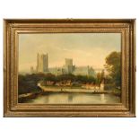 Charles Peter Pitt (British, fl. 1880-1895) View of Ely Cathedral signed lower left "Charles P