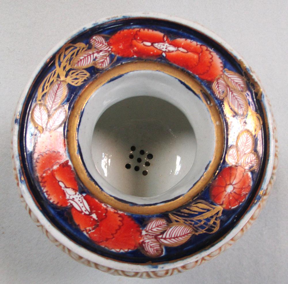 A rare pair of Mason's 'Japan Fence' pattern two handled pedestal salts, circa 1815, with shouldered - Image 3 of 7