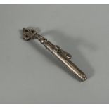 A late 16th or early 17th century wheel lock wrench, possibly German, the shaft with adjustable