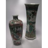 Two Famille Vert vases
