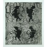 C Hambler (British, 20th Century), Silhouetted figures, signed lower right "C Hambler '93" and