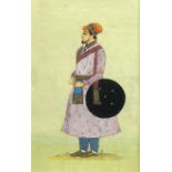 Indian Company School, 19th Century, Four watercolours of Indian men, including a gentleman standing