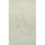 Eric Gill, ARA (British, 1882-1940) Seated Nude, 1937 signed with initials "EG" and dated lower