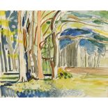 § John Bratby, RA (British, 1928 - 1992) Man resting under trees signed lower left "Bratby" mixed