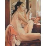 § Philip Meninsky (British, 1919-2007) Lucia Truglia in her dressing room signed lower left "