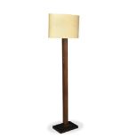 A modern coromandel floorstanding lamp, with oval fabric shade 158cm (62in)