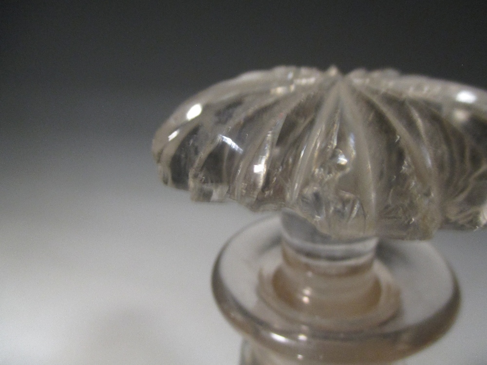 A pair of small Regency cut glass decanters with mushroom stoppers (2) - Image 3 of 3