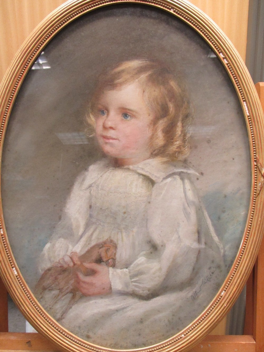 Alfred Hitchens, RA, Portrait of a boy, pastel, signed and dated lower right