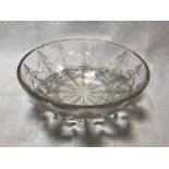 Pissenlit, an R. Lalique glass bowl, the clear and frosted glass bowl with moulded mark, 8.5 x 24 cm