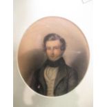 Various miniature portraits including drawings, mainly 19th century, in frames