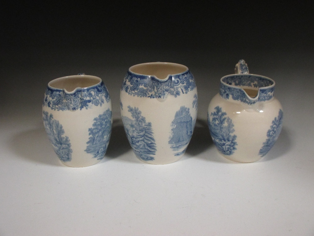 Three Spode blue and white jugs (17cm the tallest) - Image 2 of 5