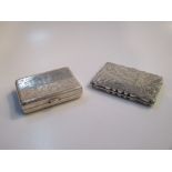 A silver calling card case and a cigarette case, early 20th century (2)