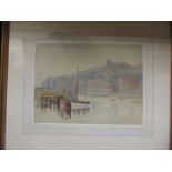 Edward Henry Simpson (British, 1901-1989), Whitby harbour, watercolour, signed lower right, together