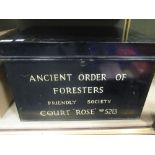 Ancient Order of Foresters; a quantity of ephemera including three horns with plated mounts (one