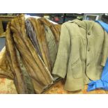 Two mink jackets (one with removable sleeves) and a near unused sheepskin coat