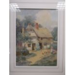 Norah Richardson (British, 19th-20th Century), An Old Cottage near Hilton, Cambridge, signed lower