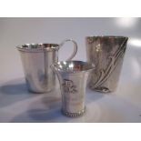 Three Contiental silver cups