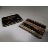 Two 19th century Tortoiseshell card cases