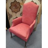A George I style upholstered armchair