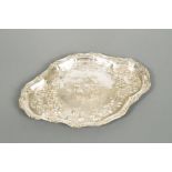 An Edward VII silver dressing table tray, by WJ Myatt & Co, Birmingham 1904, the lozenge shaped