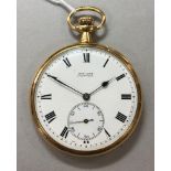 Stauffer & Co - an 18ct gold open faced dress pocket watch, the white dial marked 'Simmons