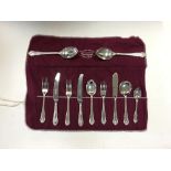 A 112 piece set of 20th century silver cutlery & flatware, by United Cutlers of Sheffield, Sheffield