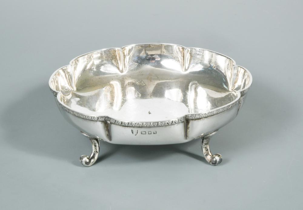 A George V silver fruit bowl, by JB Chatterley & Sons, London 1931, of lobed circular form with