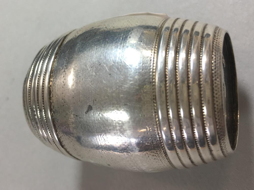 A Victorian silver barrel shaped novelty pepper caster by Charles Thomas Fox and George Fox, - Image 3 of 5