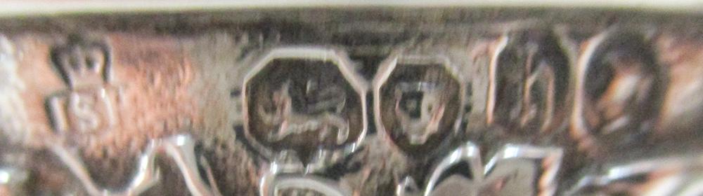 A Victorian silver two handled mug by John Samuel Hunt, London 1863, heavily embossed all over - Image 6 of 7