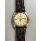 Rolex - A gentleman's Oyster perpetual wristwatch, circa 1952, the signed circular cream coloured