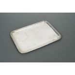 A George V silver dressing table tray made for Cartier, by Maison Puiforcat, with French maker's and