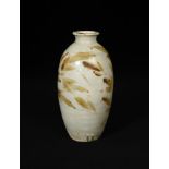 A Jizhou vase, Song dynasty, freely painted with leaves in a light brown colour, 26.5cm high In