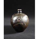 A Northern Song dynasty Cizhou type ovoid bottle 'Xiaokou ping', the body freely painted in russet