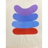 Michael Arthur (British, b.1933), Mauve, Dark Blue, Light Blue, Red, signed "Michael Stokoe 1969"