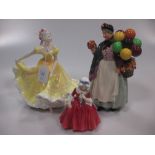 A collection of seven Royal Doulton figures (Sweet Anne HN1496, Irene BJ1621, Lavinia HN195G PT,