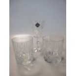 Waterford wine glasses, Edinburgh Crystal glasses and other drinking glasses